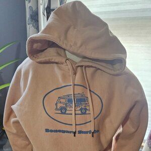 BONEYARD SURF CO MARTHA'S VINEYARD MA HOODED PULLOVER SWEATSHIRT WOMENS LARGE